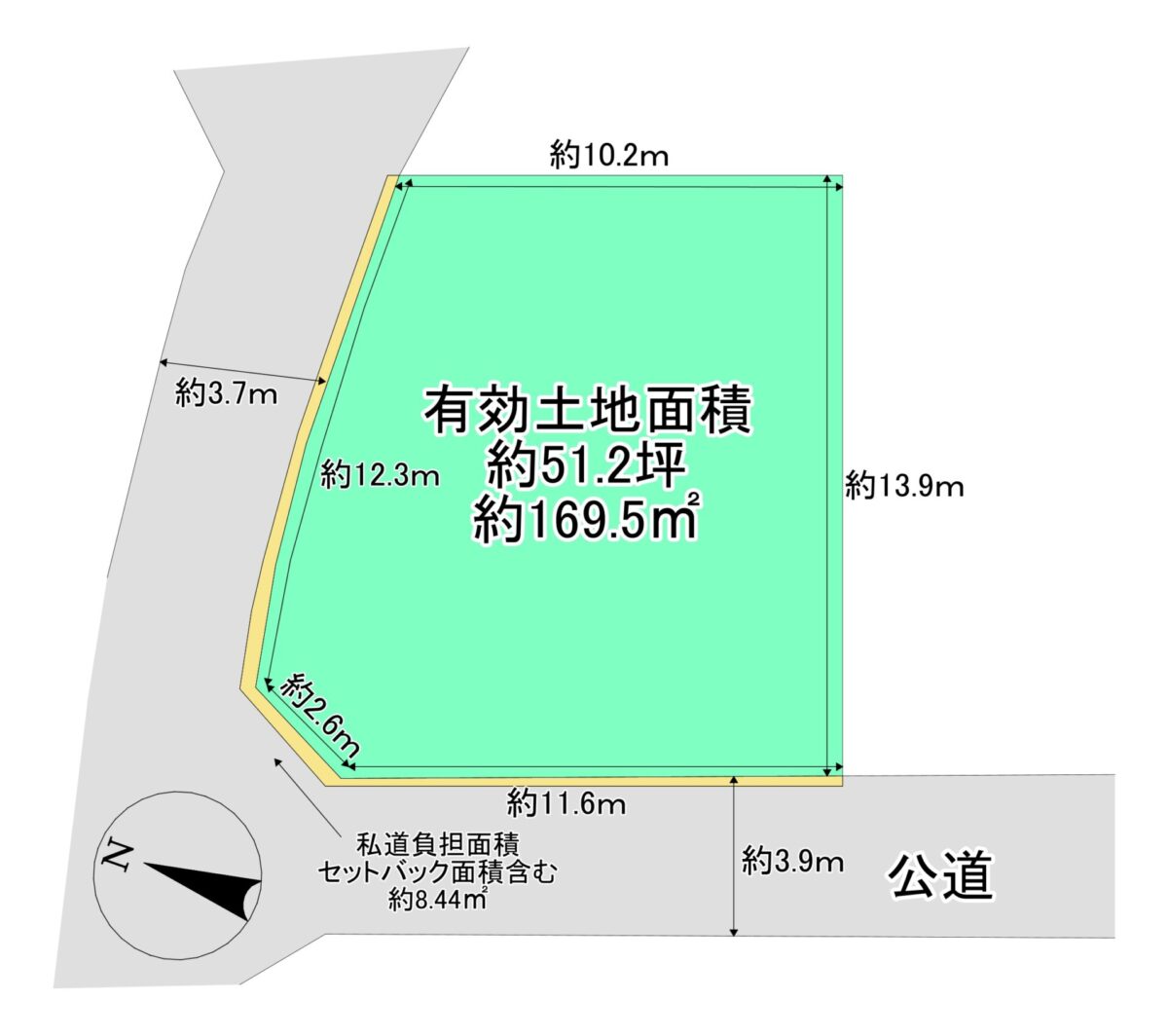 御成約御礼　交野市郡津5丁目　土地
