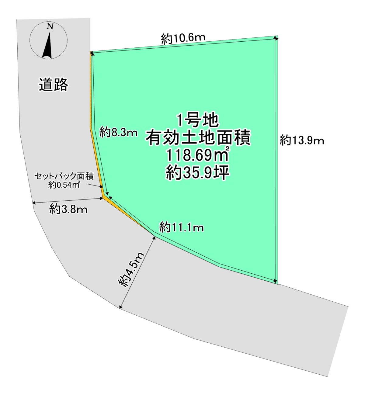 御成約御礼　京田辺市薪水取　1号地